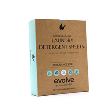 Load image into Gallery viewer, NEW - Evolve Laundry Detergent Sheets - Fragrance Free