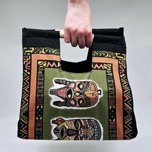 Load image into Gallery viewer, Salad Bowl or Pot Carrier - African Masks - 3 Colours