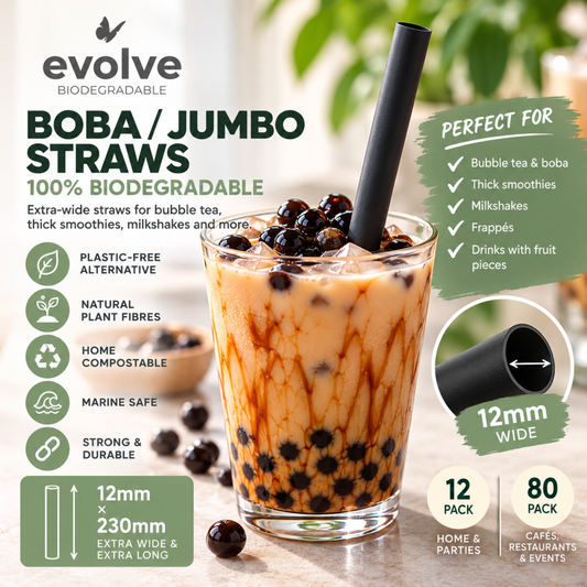 Boba / Jumbo Straws – 100% Biodegradable