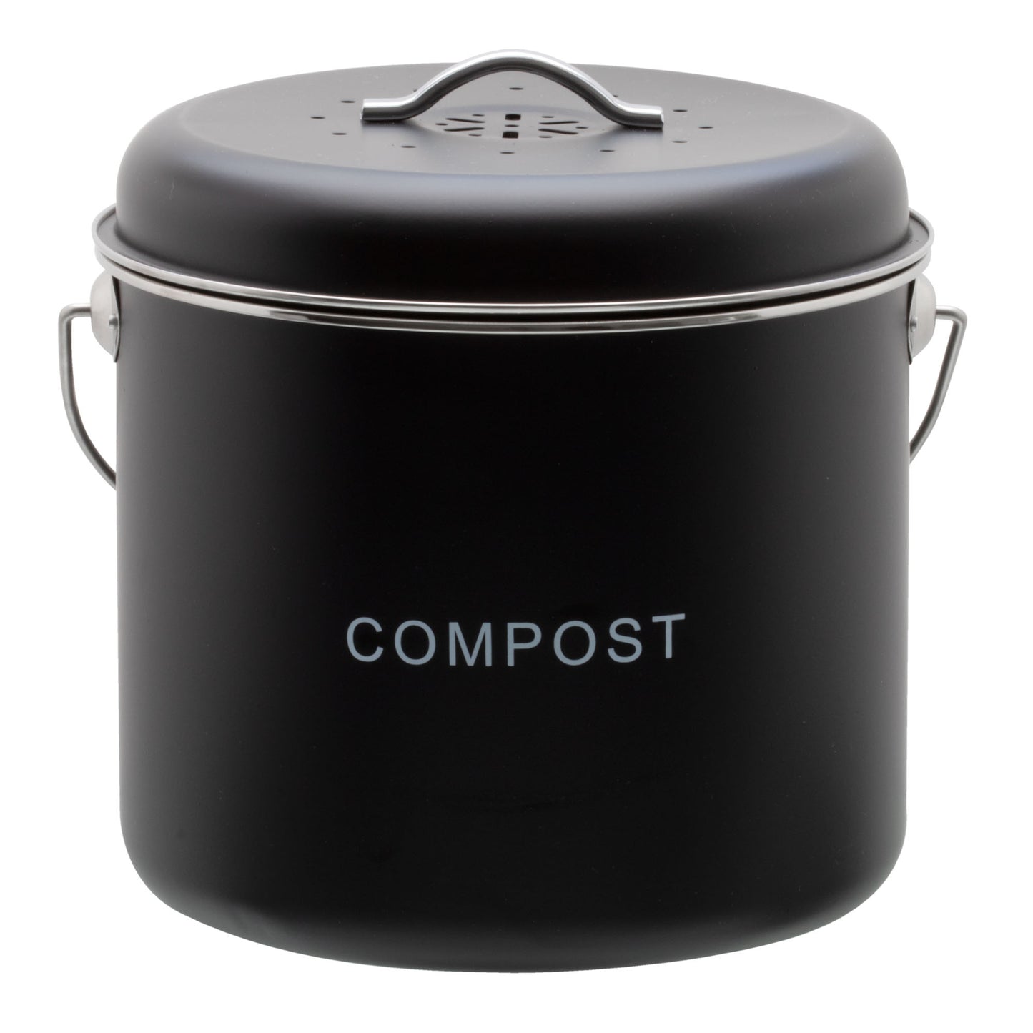Kitchen Compost Bin - 6L - Green, Black & Off White