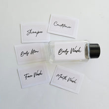 Load image into Gallery viewer, 50ml Travel Cosmetics Labels - FREE! Reuse the 50ml concentrate bottles
