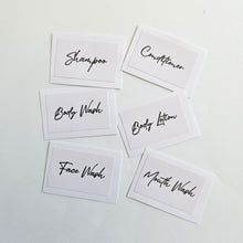 Load image into Gallery viewer, 50ml Travel Cosmetics Labels - FREE! Reuse the 50ml concentrate bottles