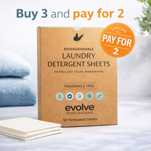 Load image into Gallery viewer, NEW - Evolve Laundry Detergent Sheets - Fragrance Free