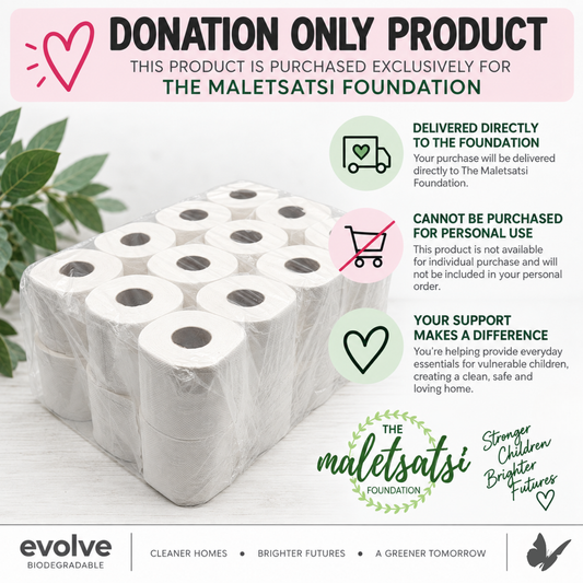 Triple Green Toilet Paper - Sugarcane - 2 Ply - 24 Pack - Maletsatsi Foundation