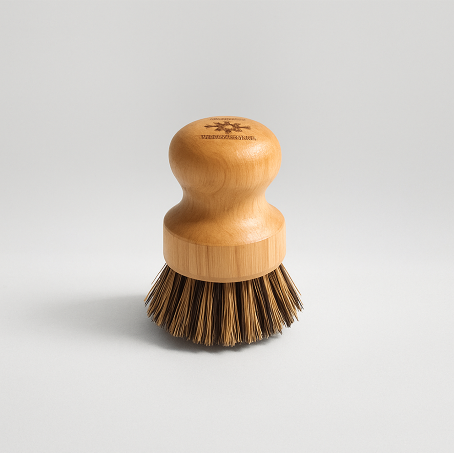 Bamboo Pot Scrubbing Brush - Palm Bristles