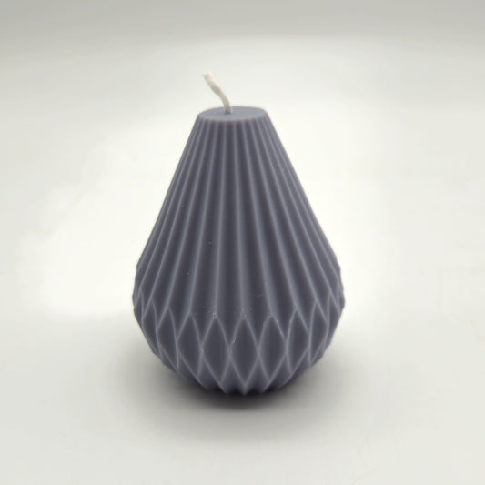 Evolve Soy Wax Geometric Candle - Grey & Light Grey - Lemongrass