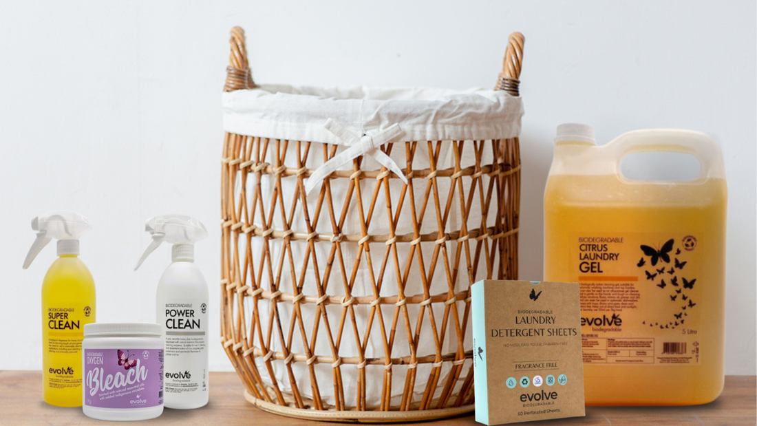 A beginner’s guide to biodegradable laundry products from Evolve