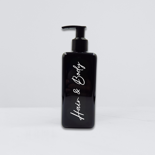 Empty Refillable Dispenser Bottles - Black Gloss - 300ml