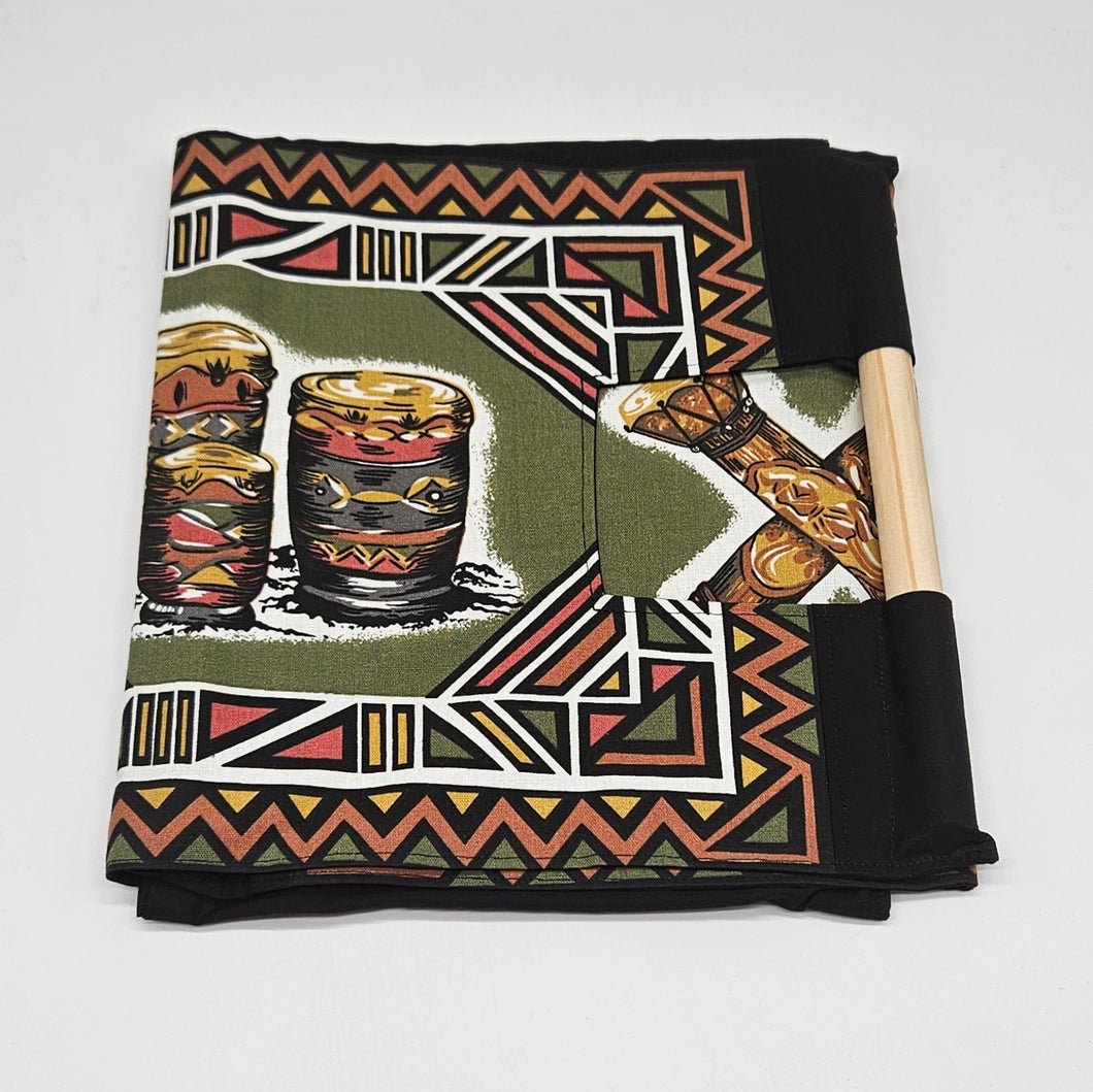 Salad Bowl or Pot Carrier - African Drums - 3 Colours