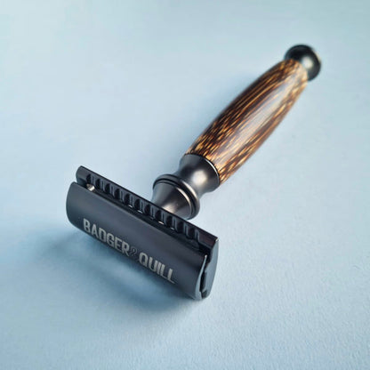 B&Q 04 Matt Black Bamboo Safety Razor