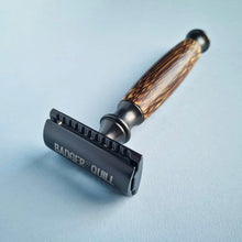 Load image into Gallery viewer, B&amp;Q 04 Matt Black Bamboo Safety Razor
