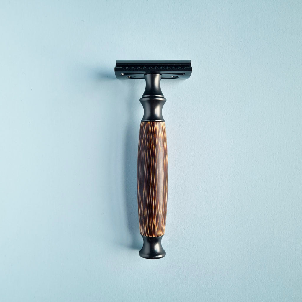 B&Q 04 Matt Black Bamboo Safety Razor