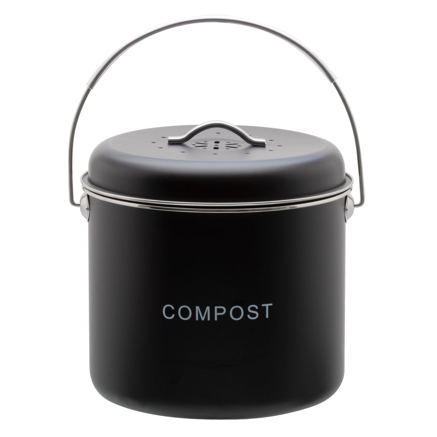 Kitchen Compost Bin - 6L - Green, Black & Off White