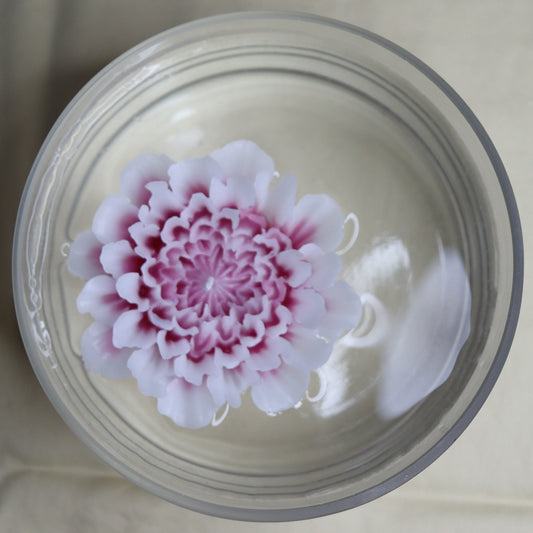 Flower Candle Gift Box Black - Purple