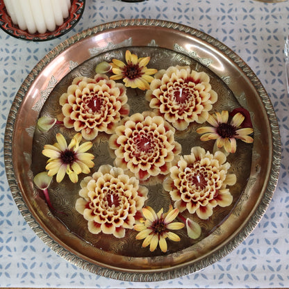 Flower Candle Gift Box Black - Peach