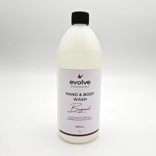 Evolve 1L Hand & Body Wash Refill - Bergamot