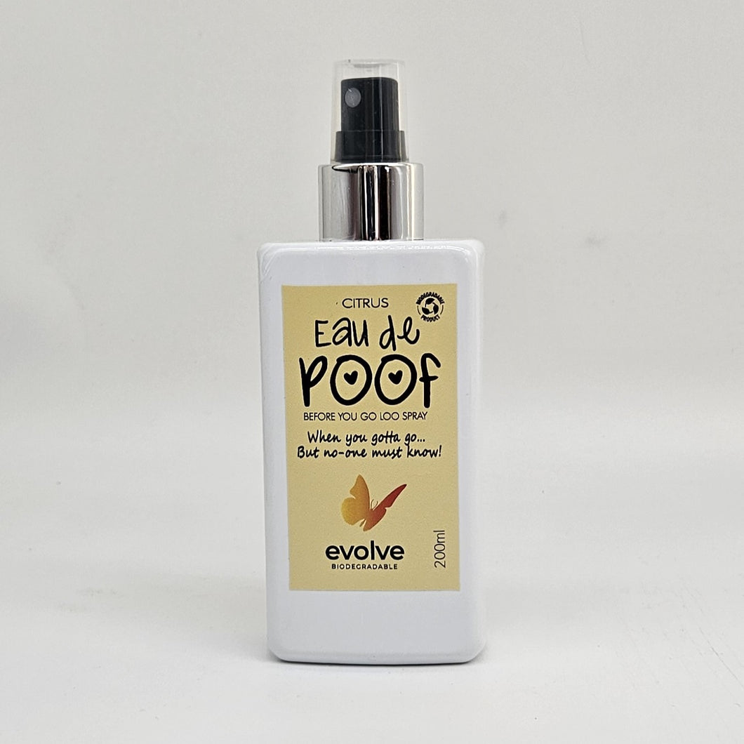 Evolve Eau de Poof 200ml - Citrus - BEFORE YOU GO LOO SPRAY