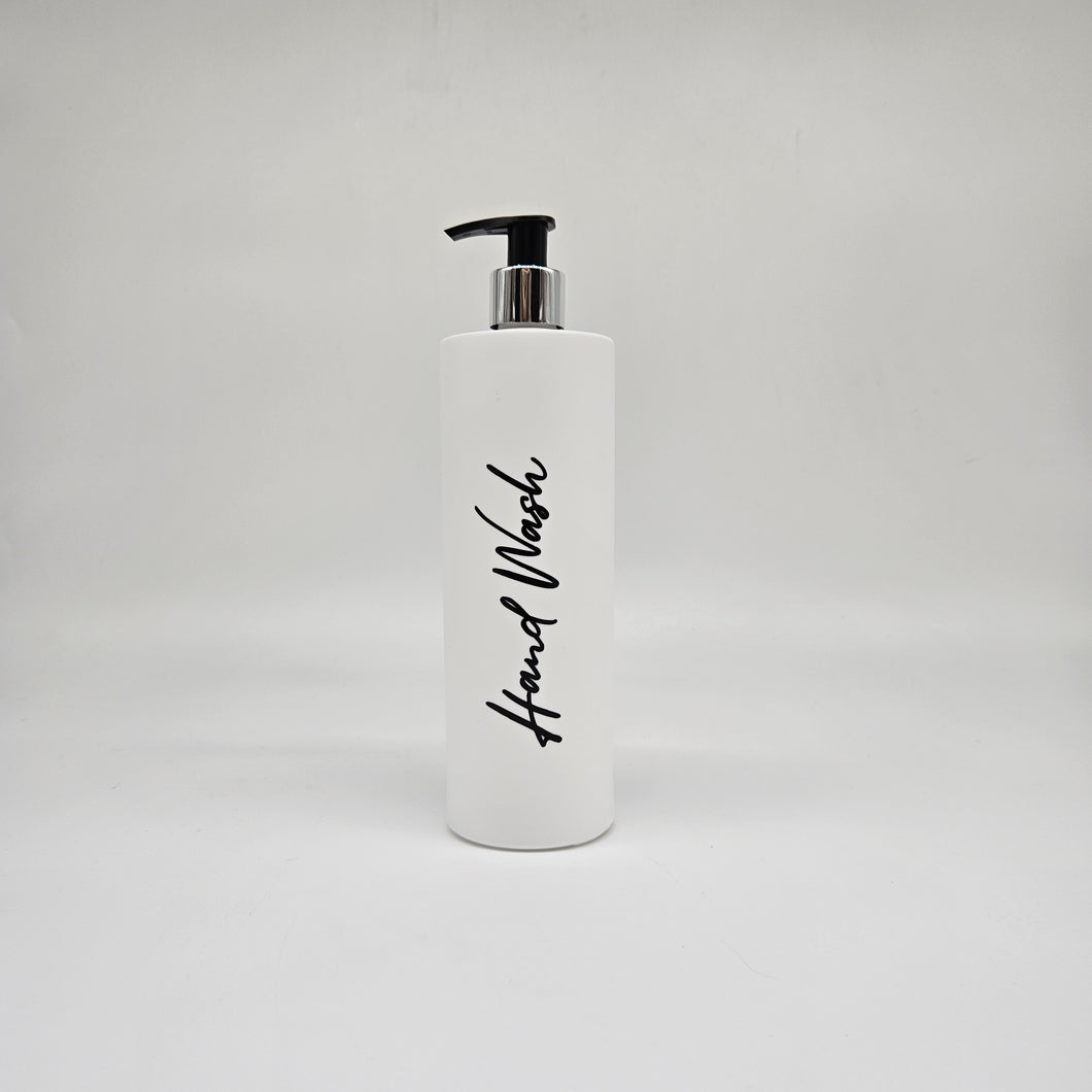 Empty Refillable Dispenser Bottles - White Plastic - 500ml