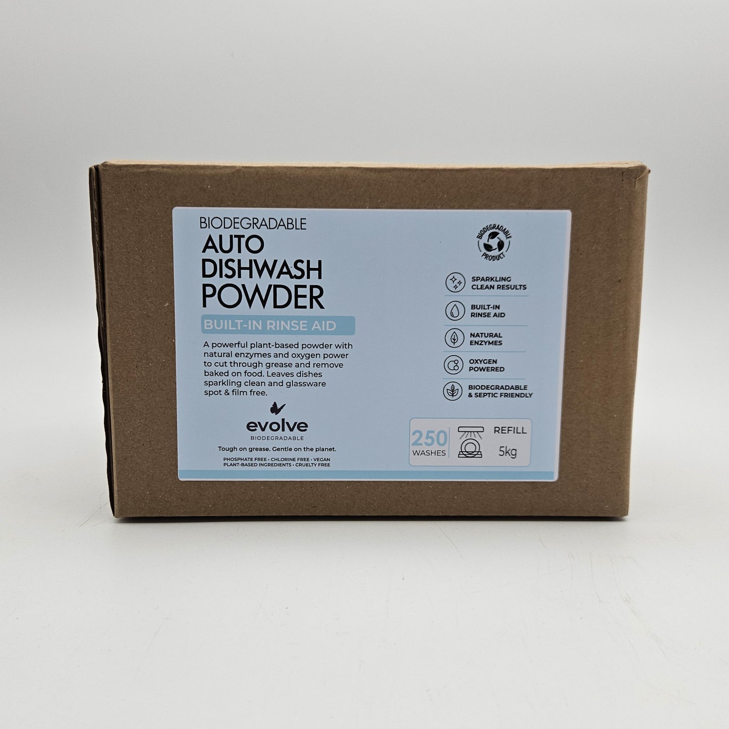 Evolve 5Kg Auto Dish Wash Powder with Built-In Rinse Aid