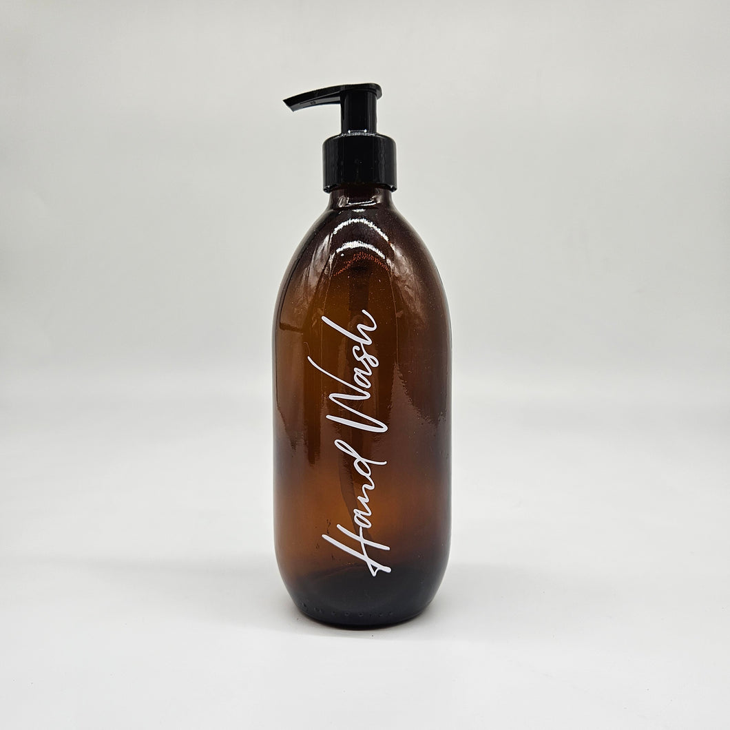 Empty Refillable Dispenser Bottles - Amber Glass - 500ml