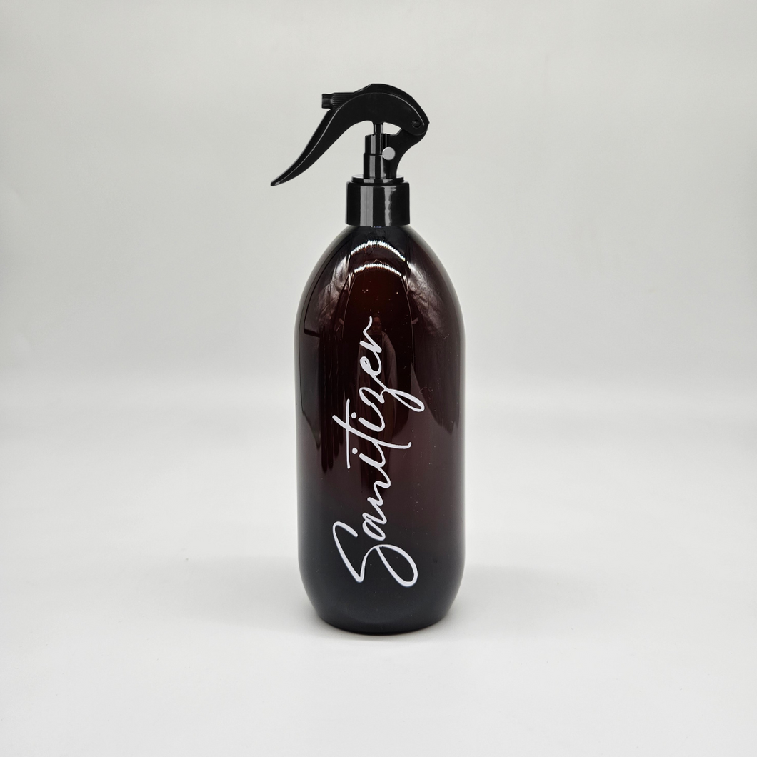Empty Refillable Dispenser Bottles - Amber Plastic - 500ml