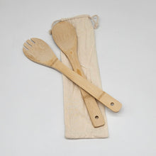 Load image into Gallery viewer, Evolve Bamboo Salad Spoons Set

