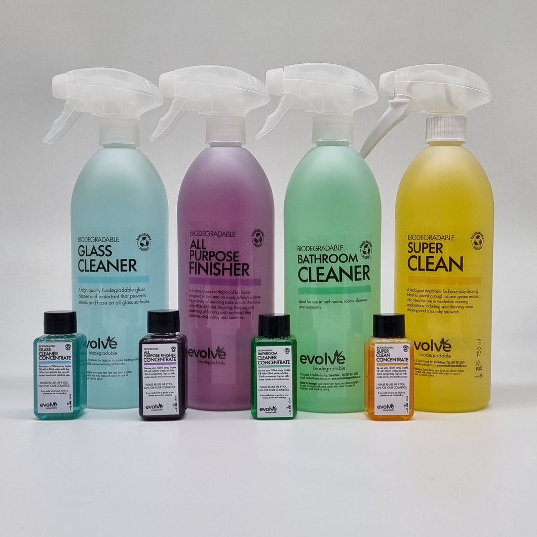 Evolve Cleaning Combo 750ml with Refills 2
