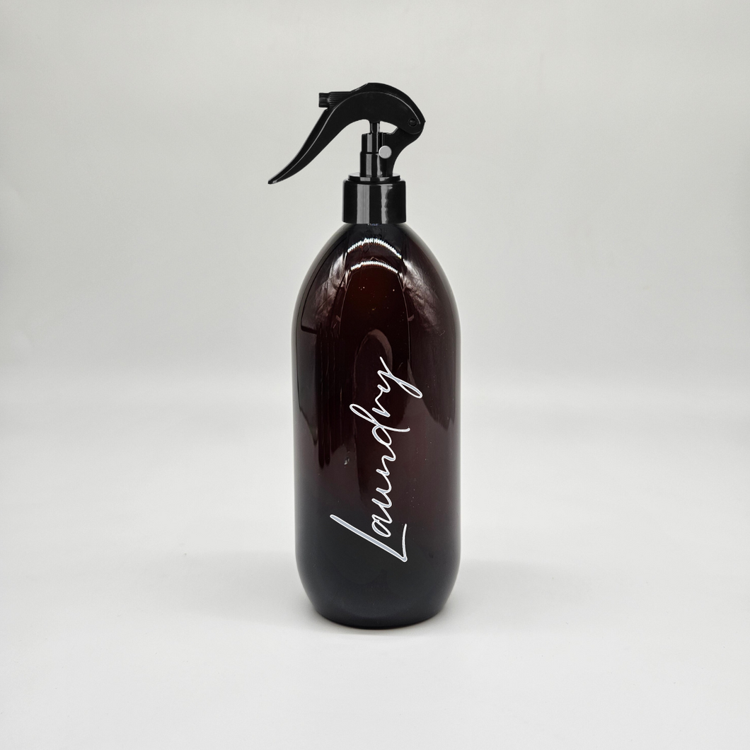 Empty Refillable Dispenser Bottles - Amber Plastic - 500ml