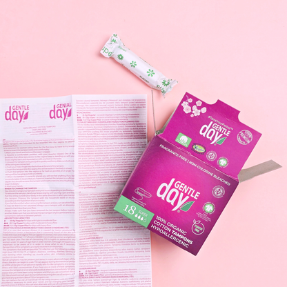 Gentle Day Organic Cotton Tampons - Regular & Super 18