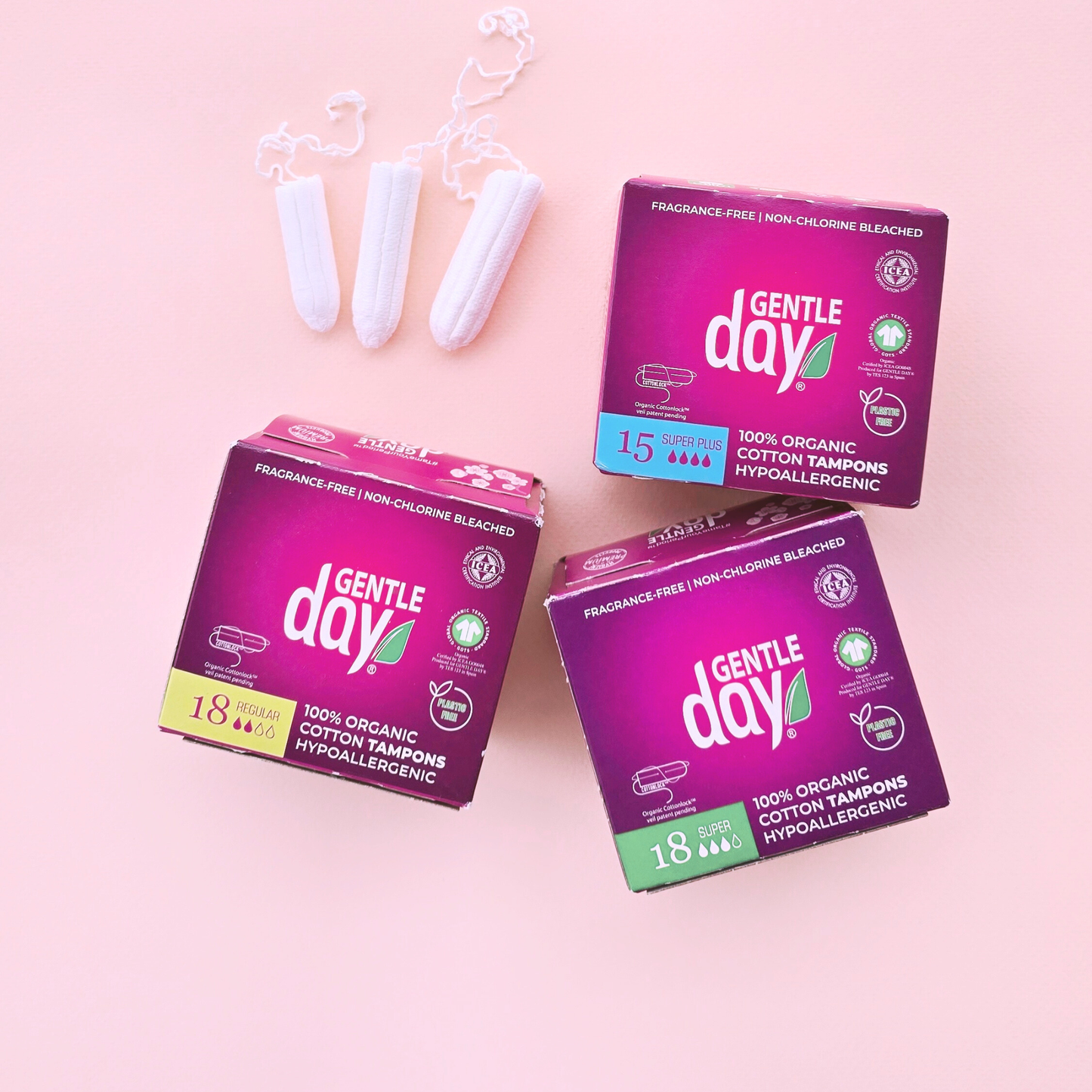 Gentle Day Organic Cotton Tampons - Regular & Super 18
