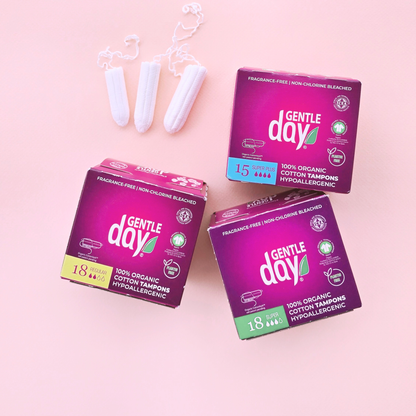 Gentle Day Organic Cotton Tampons - Regular & Super 18
