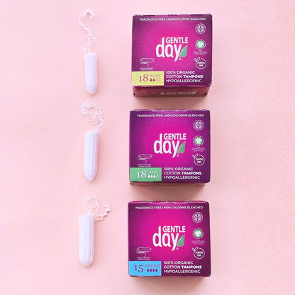 Gentle Day Organic Cotton Tampons - Regular & Super 18