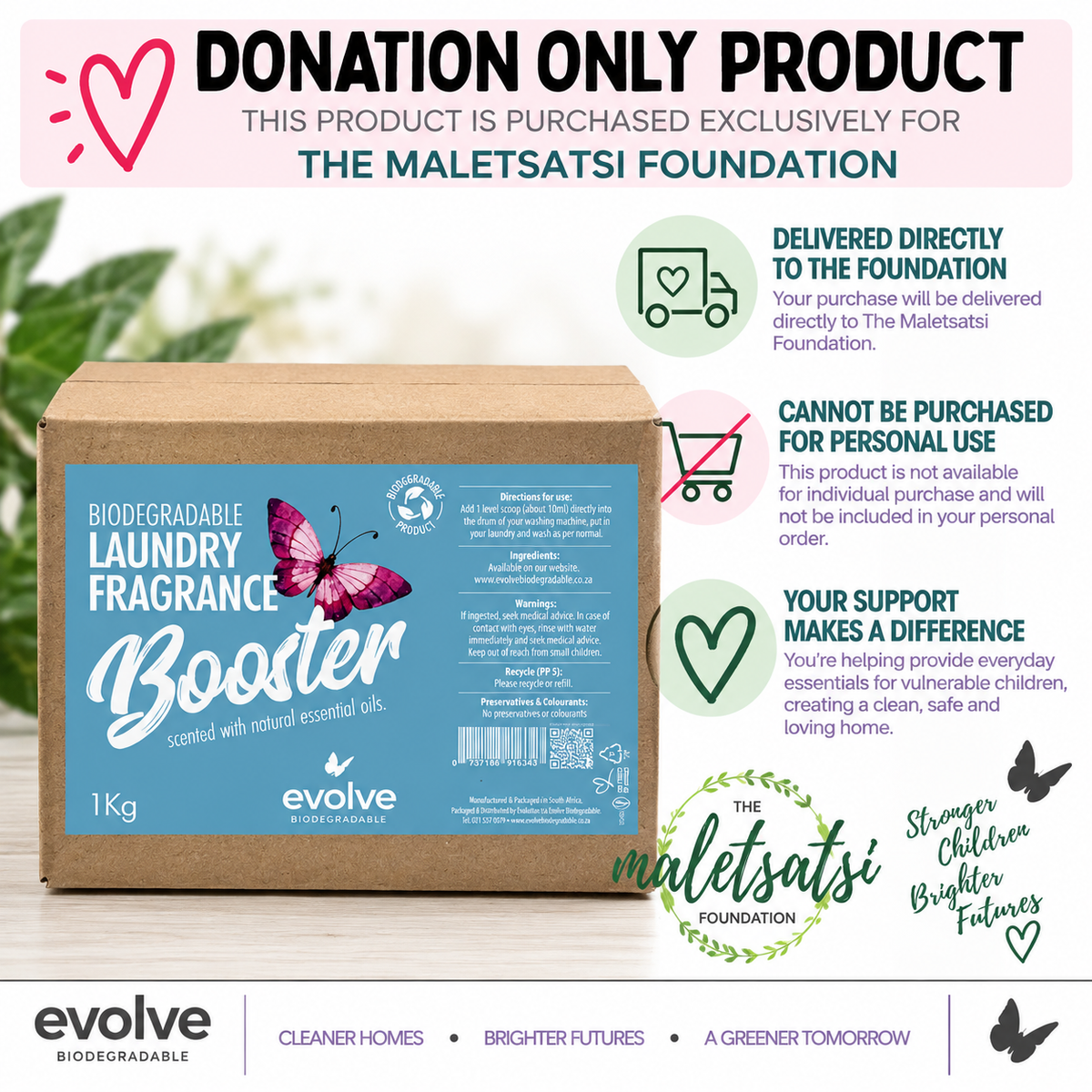 Evolve 1kg Laundry Fragrance Booster - Maletsatsi