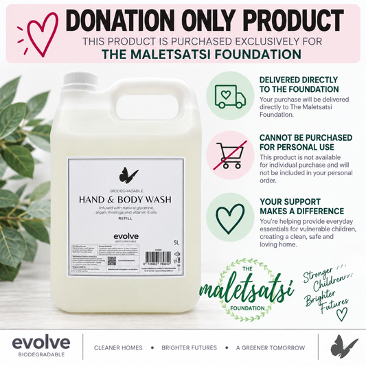 Evolve Hand & Body Wash Clear - 5L Refill - Maletsatsi Foundation