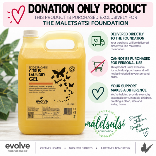 Evolve Citrus Laundry Gel 5L - Maletsatsi Foundation
