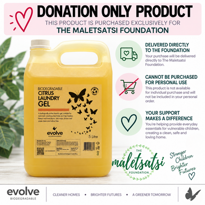 Evolve Citrus Laundry Gel 5L - Maletsatsi Foundation