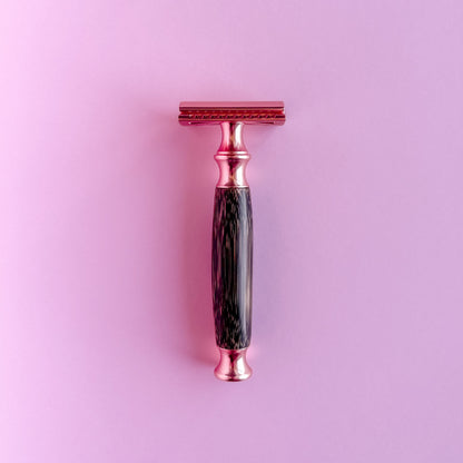 B&Q 08 Rose Gold Bamboo Safety Razor