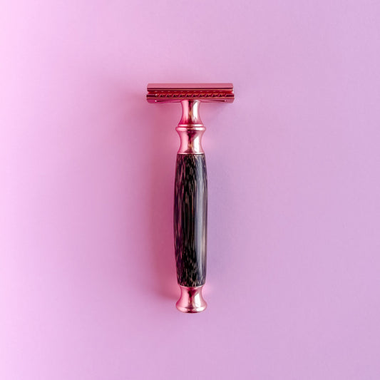B&Q 08 Rose Gold Bamboo Safety Razor