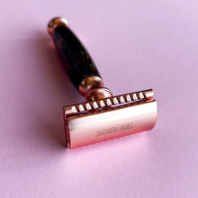 Load image into Gallery viewer, B&amp;Q 08 Rose Gold Bamboo Safety Razor
