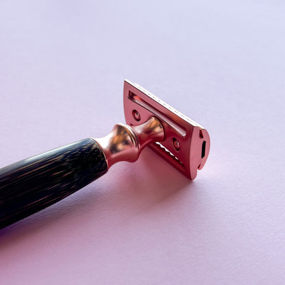 B&Q 08 Rose Gold Bamboo Safety Razor