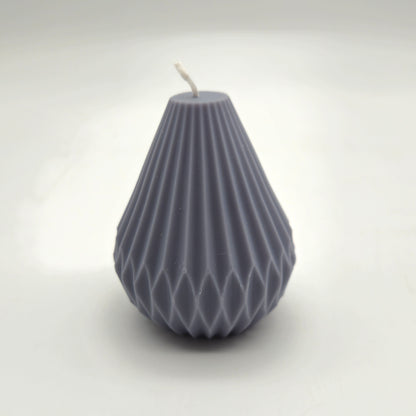 Evolve Soy Wax Geometric Candle - Grey & Light Grey - Lemongrass