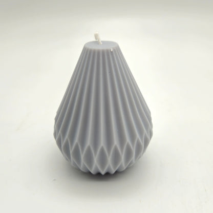 Evolve Soy Wax Geometric Candle - Grey & Light Grey - Lemongrass