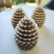 Load image into Gallery viewer, Evolve Soy Wax Pine Cone Candle - Apple &amp; Cinnamon - Set of 3
